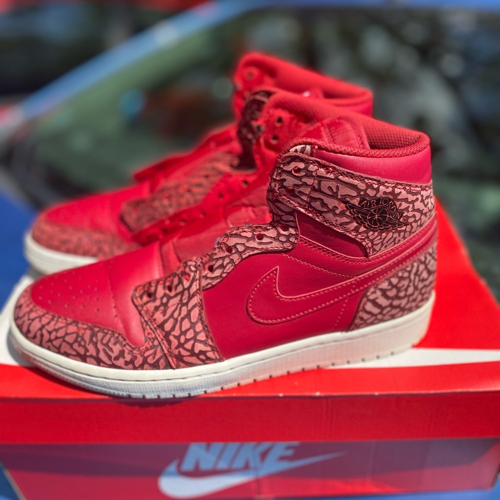 Jordan 1 Retro Red Elephant Print